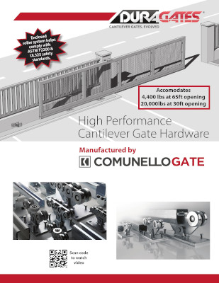 Duragates: High performance cantilever gate hardware