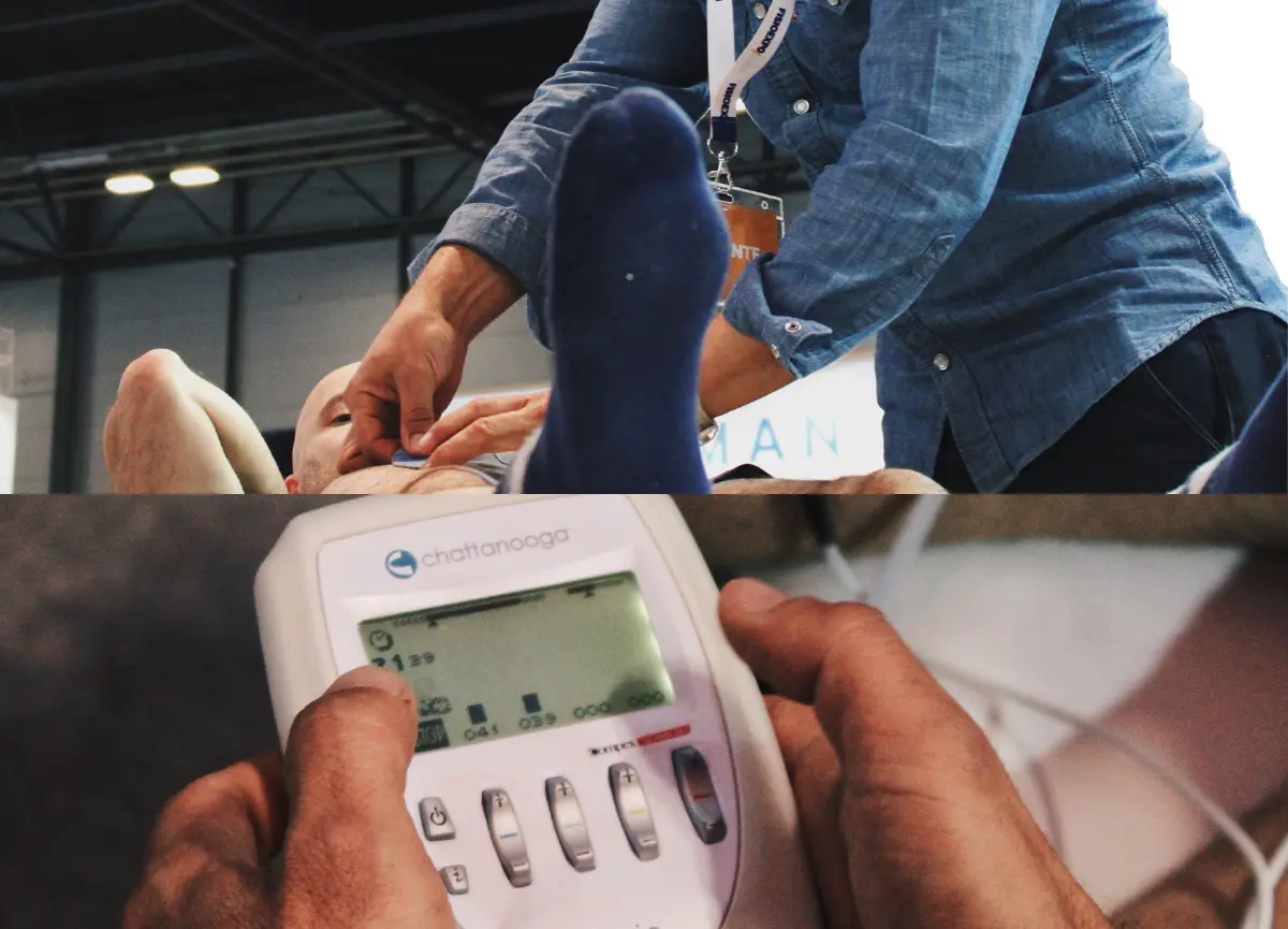 Aplicación de corrientes excitomotoras en fisioterapia