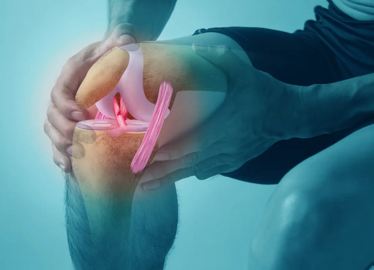 Picture of knee showing ligaments