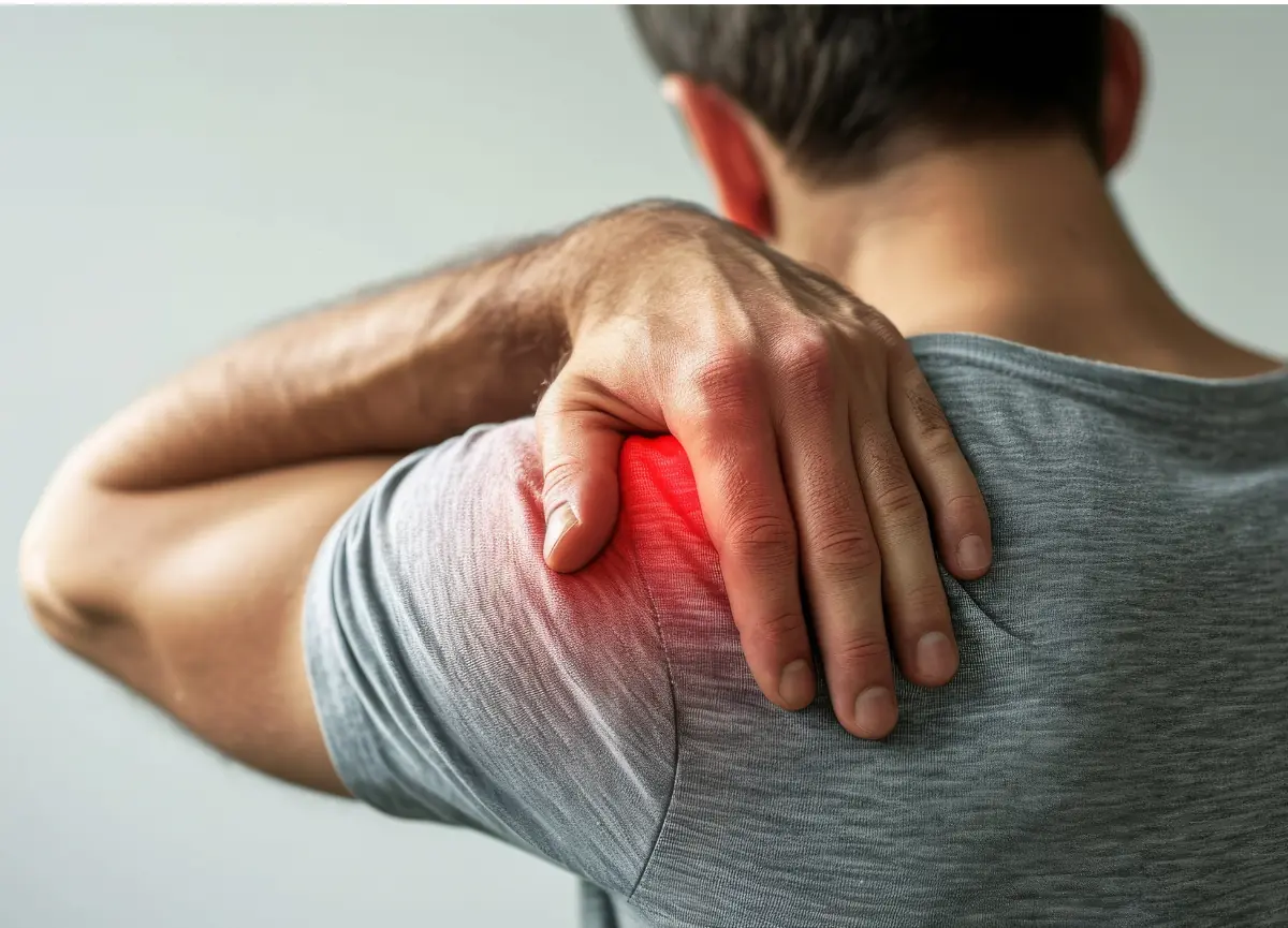 Man with shoulder pain