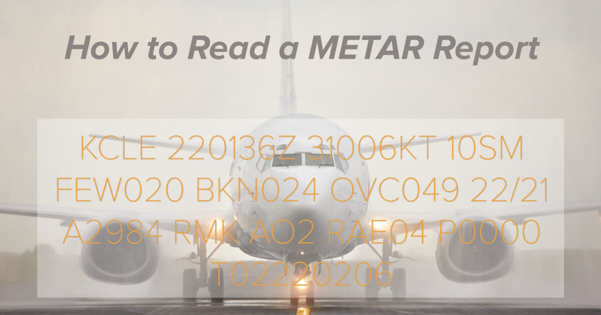 How to Read a METAR Weather Report Aerial Guide