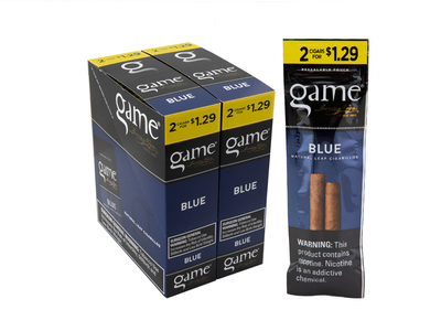 Game Blue 2 For $1.29 Cigarillos Pre-Priced Upright 