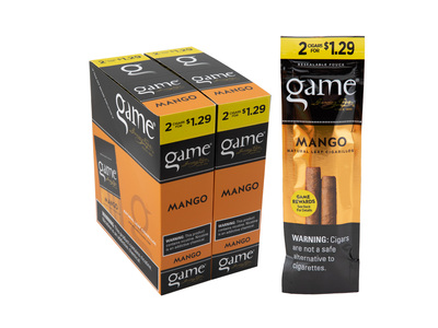 Game Mango Cigarillos 2 For $1.29 Pre-Priced Upright