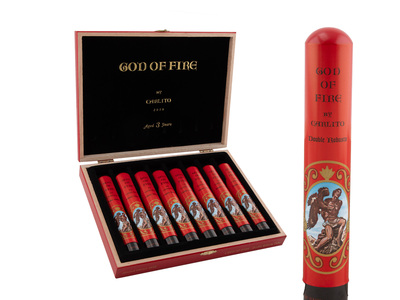 God of Fire By Carlito Double Robusto Tubo