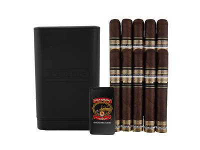 Gran Habano 20th Anniversario Maduro Gran Robusto Travel Case With Cigars Torch Lighter