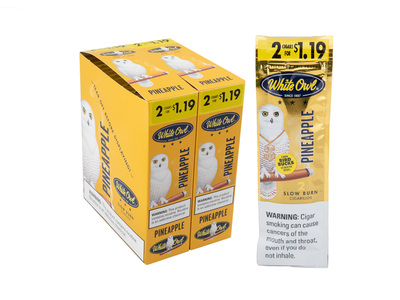 White Owl Cigarillos Pineapple 2 For $1.19 Pre-Priced Upright 
