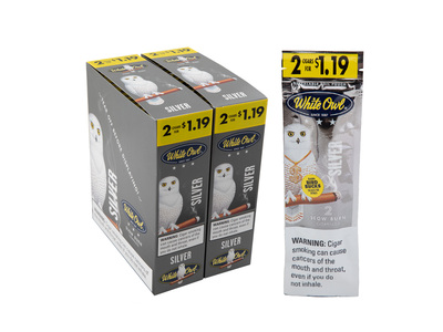 White Owl Cigarillos Silver 2 For $1.19 Pre-Priced Upright 