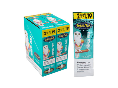 White Owl Cigarillos Tropical Twist 2 For $1.19 Pre-Priced Upright 
