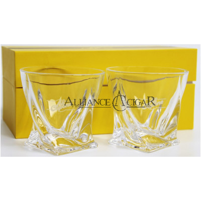 Al Capone, Al Capone Whiskey Glass, Rounded Edges with elegant brand decal, 2 glasses 