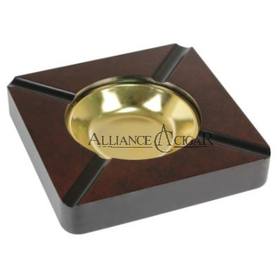 Four Cigar Ashtray, Burl Finish 