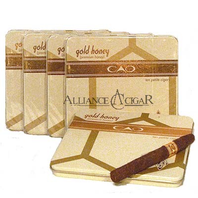 CAO Flavored, Gold Honey Cigarillos 10 tins of 10 