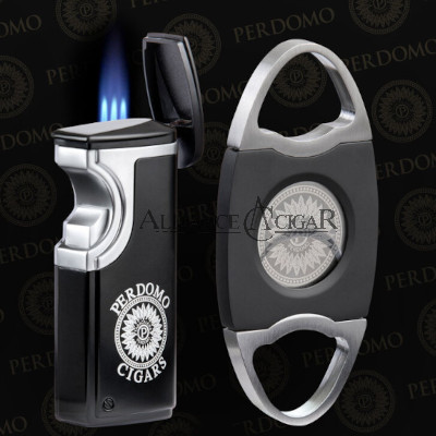 Lighter, Perdomo, USB Lighter and Cutter Gift Set