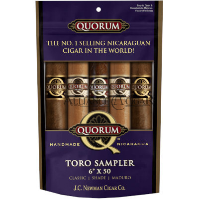 Quorum Toro Sampler, Contains (2 Quorum Classic, 2 Quorum Shade, 1 Quorum Maduro)