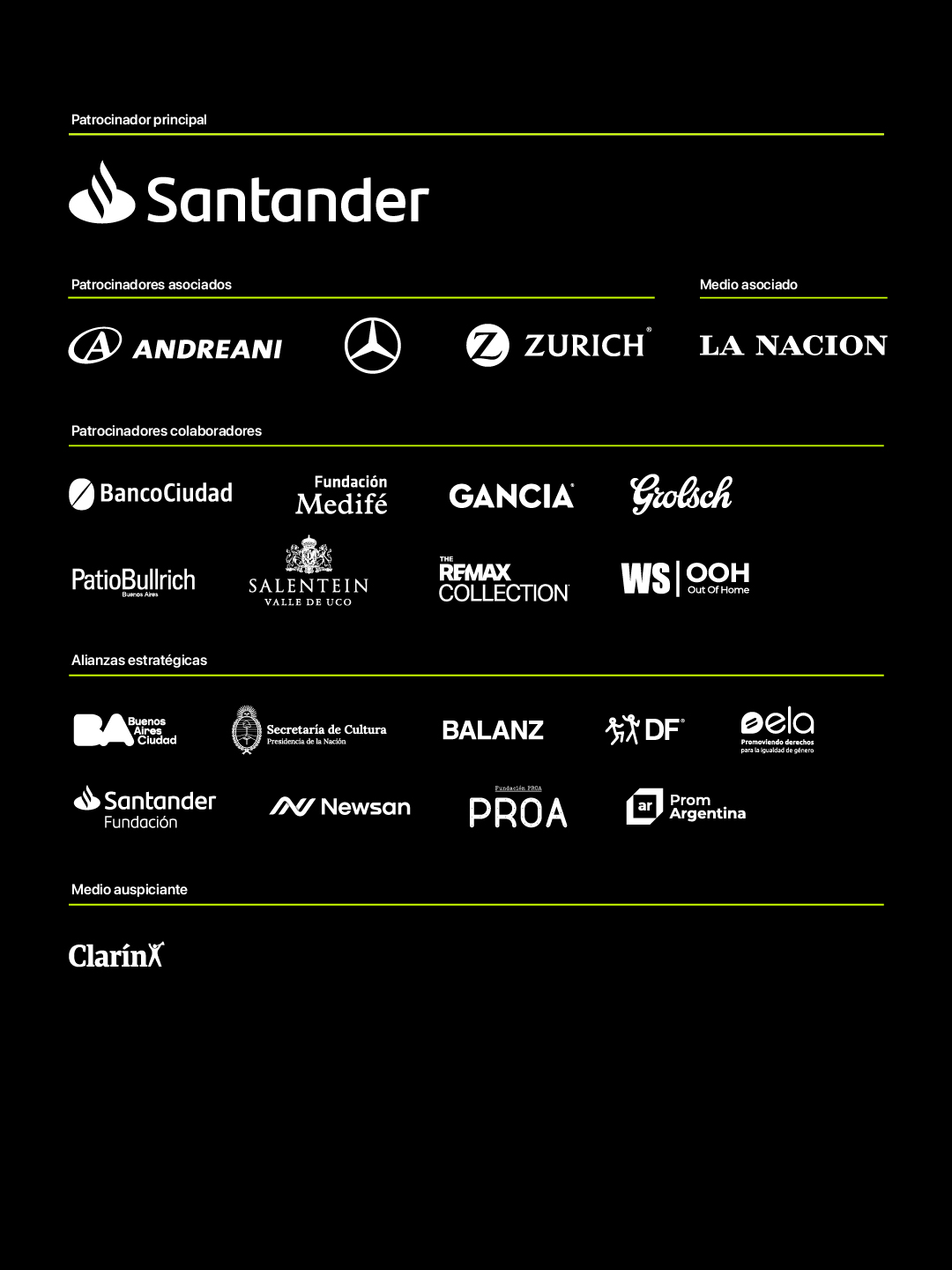 Patrocinadores y apoyos
