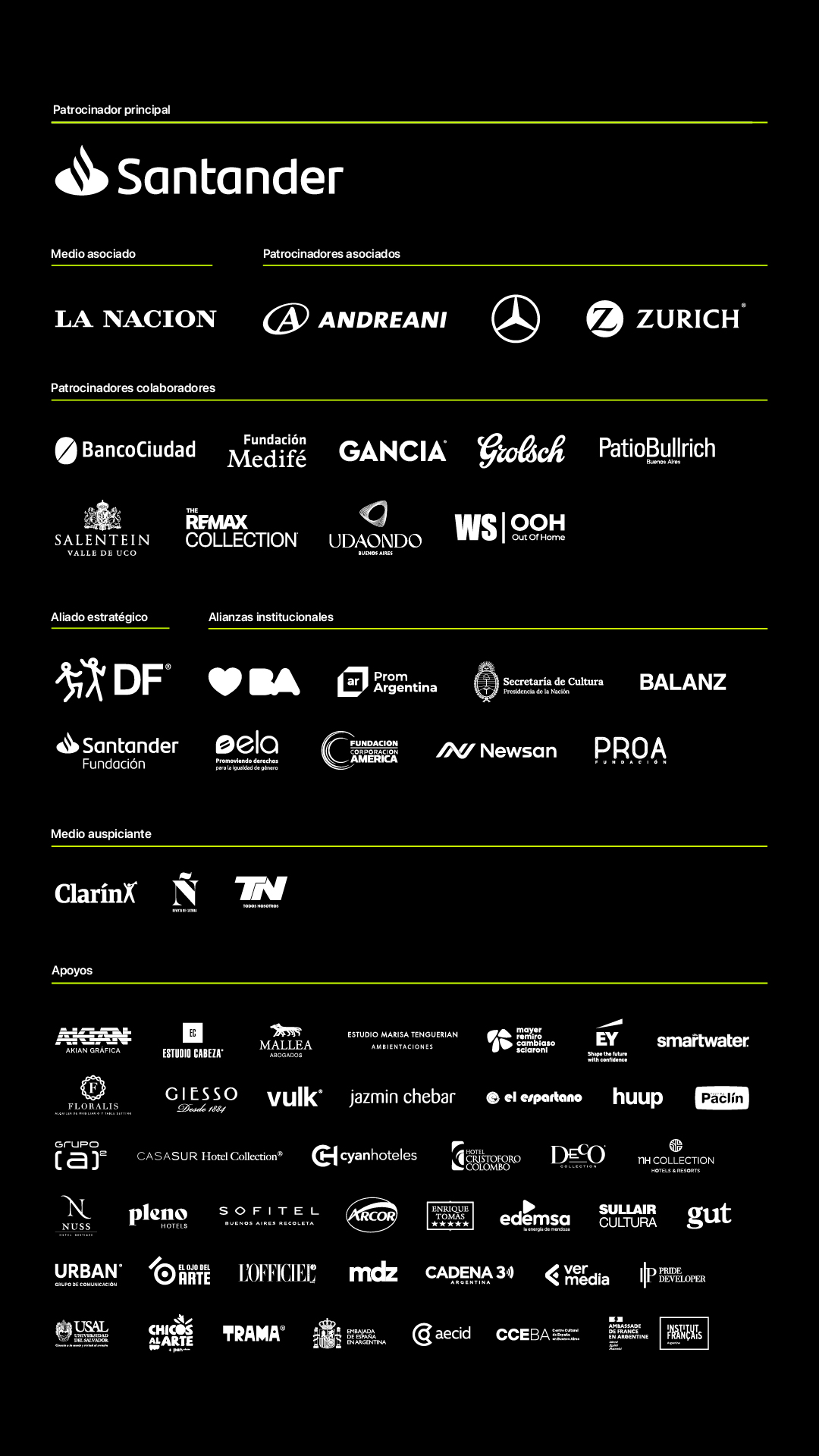 Patrocinadores y apoyos