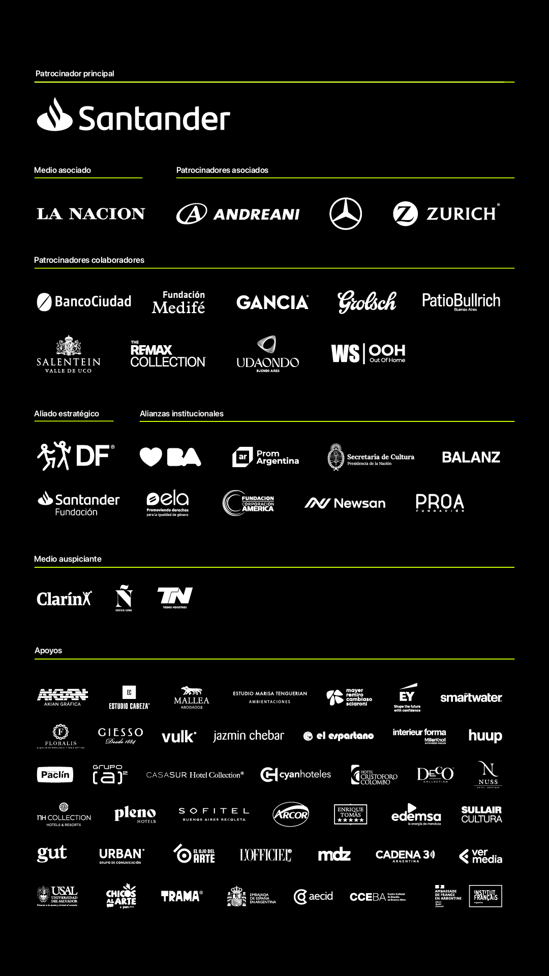 Patrocinadores y apoyos