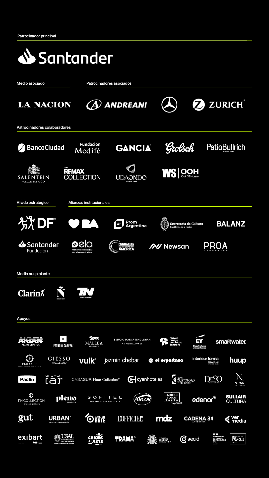 Patrocinadores y apoyos