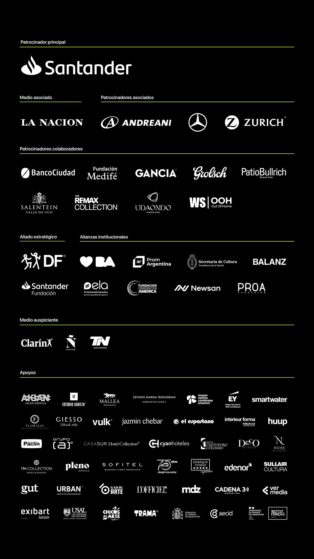 Patrocinadores y apoyos