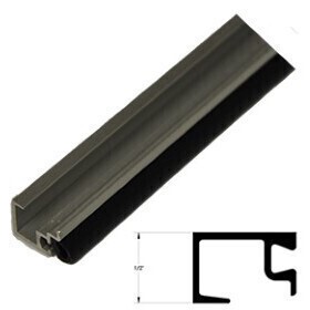 EXTR,GLASS STOP W/VINYL1/4in CL