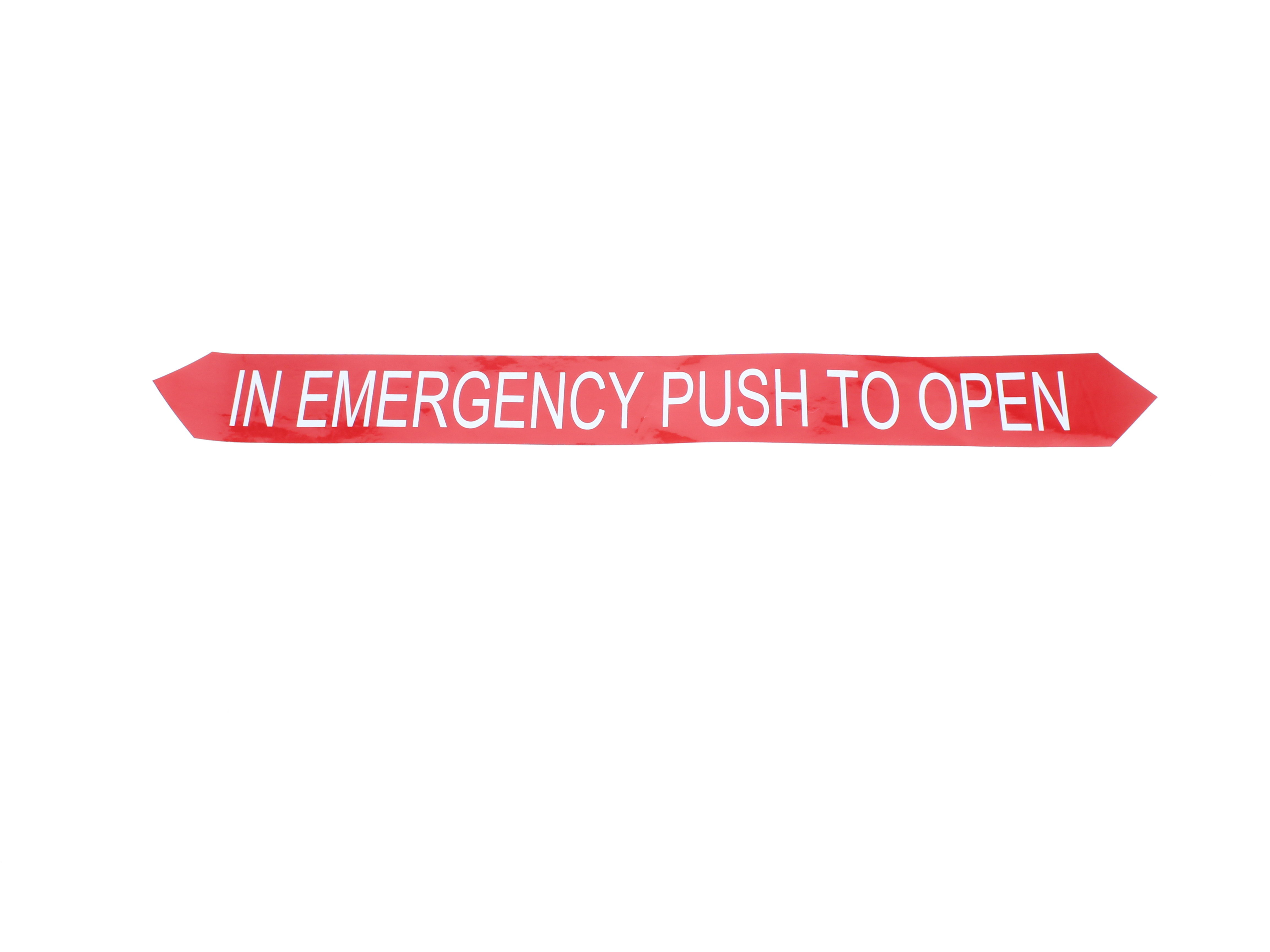 DECAL-PUSH TO OPEN/LONG RED