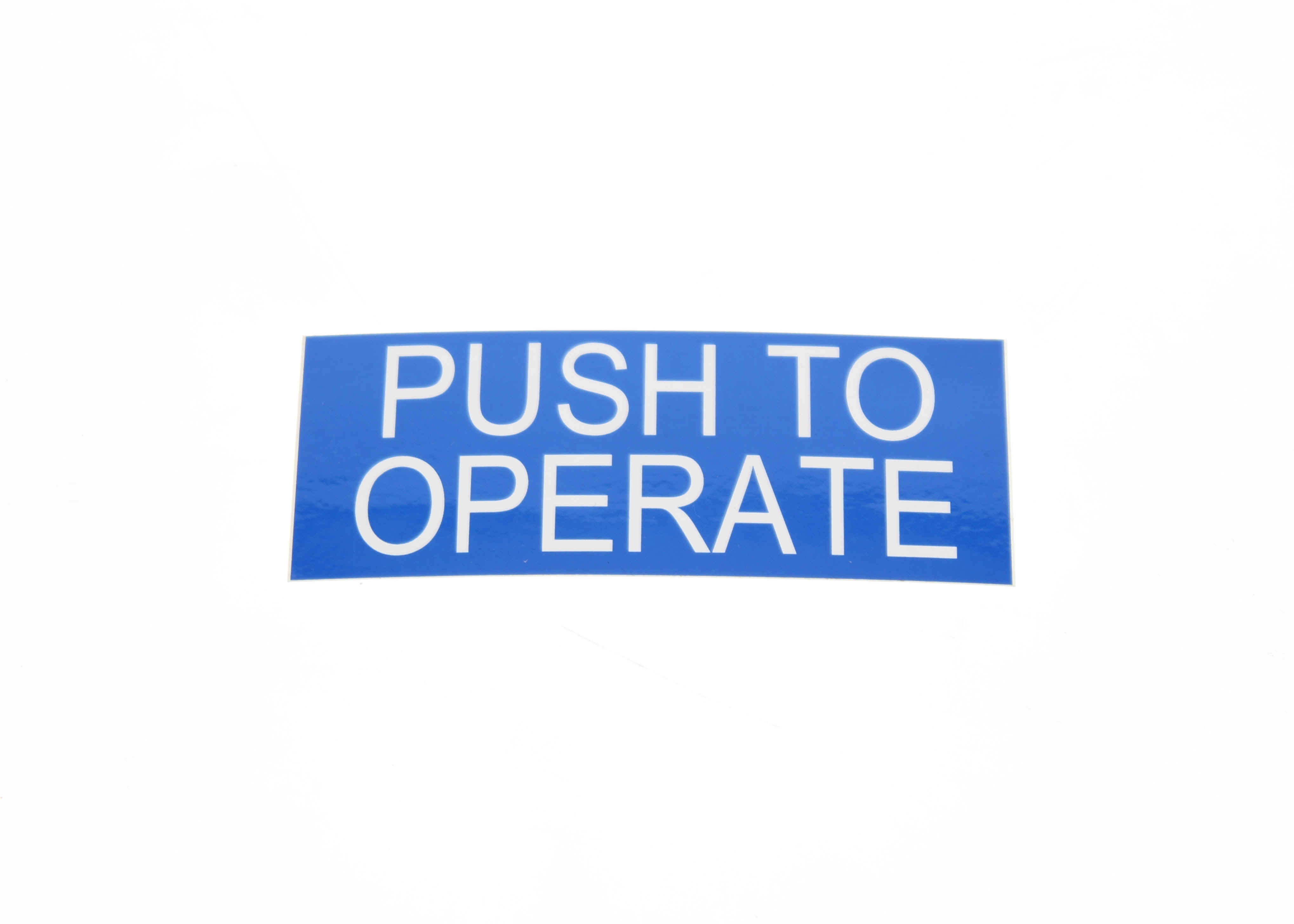 DECAL, PUSH TO OPERATE