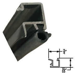 1/4in GLASS STOP W/VINYL-BZ