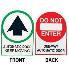 DECAL, 6in DIA. ARROW & ONE WAY