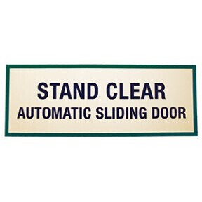 DECAL, STAND CLEAR AREA BOTH S