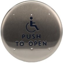 6in RND PUSHPLATE W/PTO H-CAP