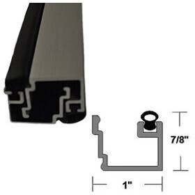 1/4in GLASS STOP W/VINYL-CL ESA