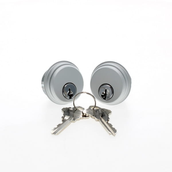 1in ZINC ALLOY CYL KEYED CL- (PR)