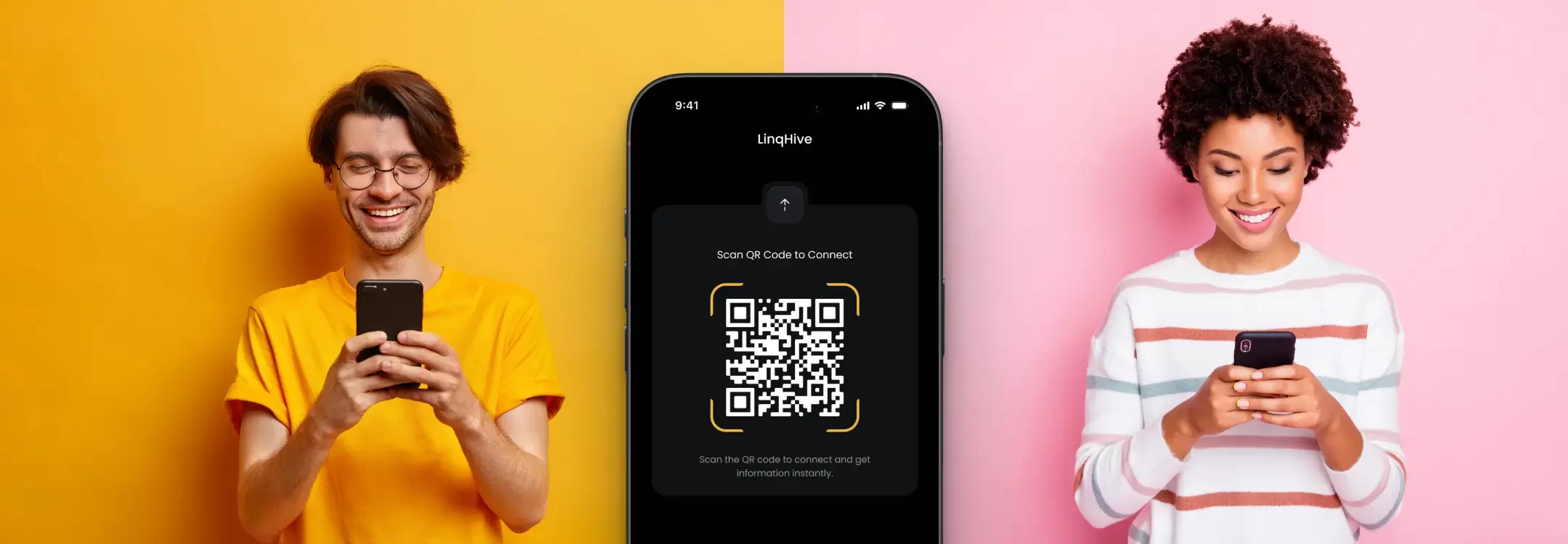 LinqHive QR code profile sharing
