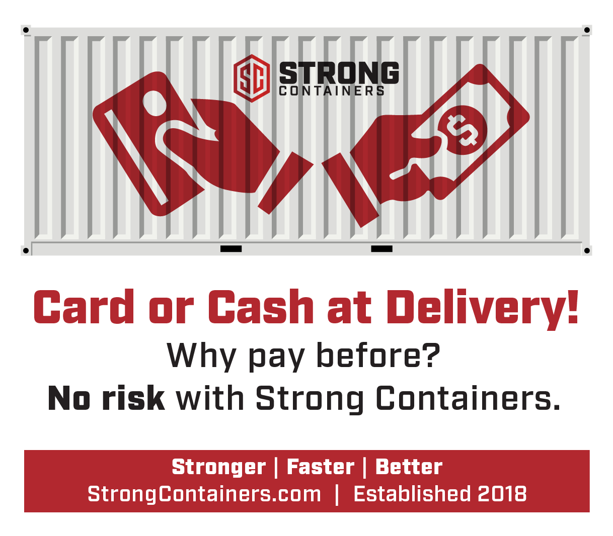 card or cash at delivery logo
