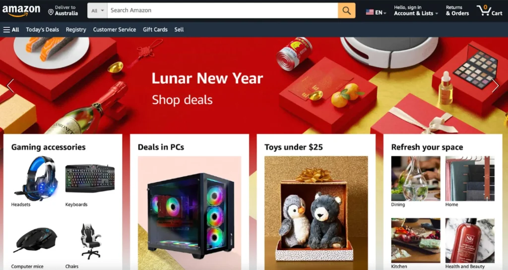 Amazon is among the top online marketplaces in Australia