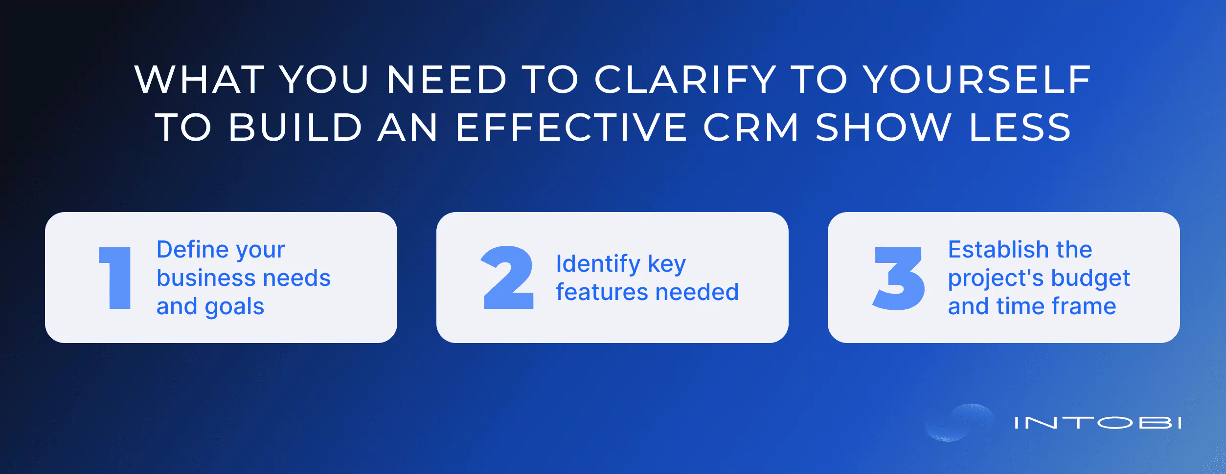 Understanding CRM requirements What you need to clarify to yourself to build an effective CRM