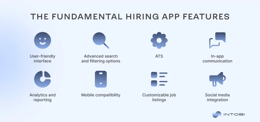 The fundamental hiring app features Essential features of a recruitment app