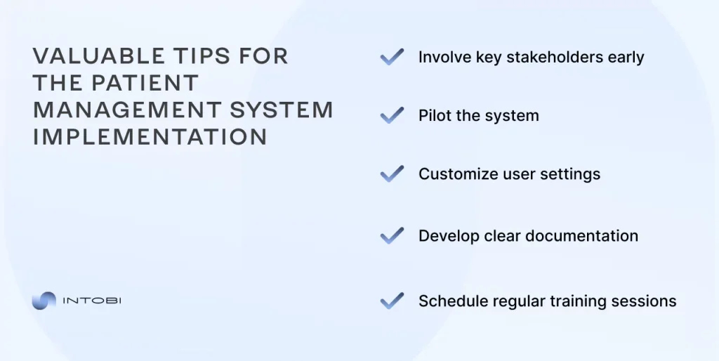 tips for successful patient management software implementation