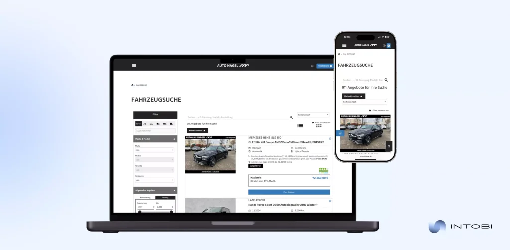 Auto Nagel software project for automative industry developed by Intobi crew