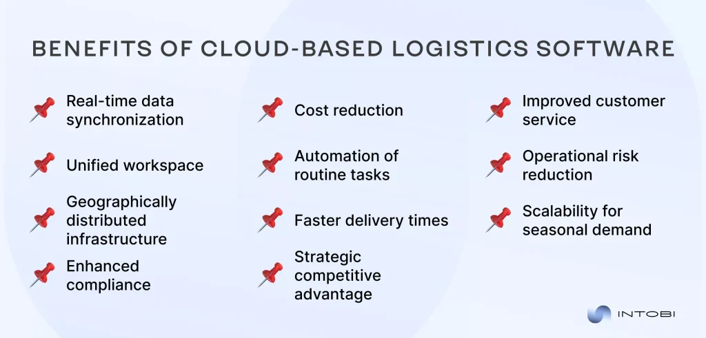 Key benefits of cloud-based logistics software