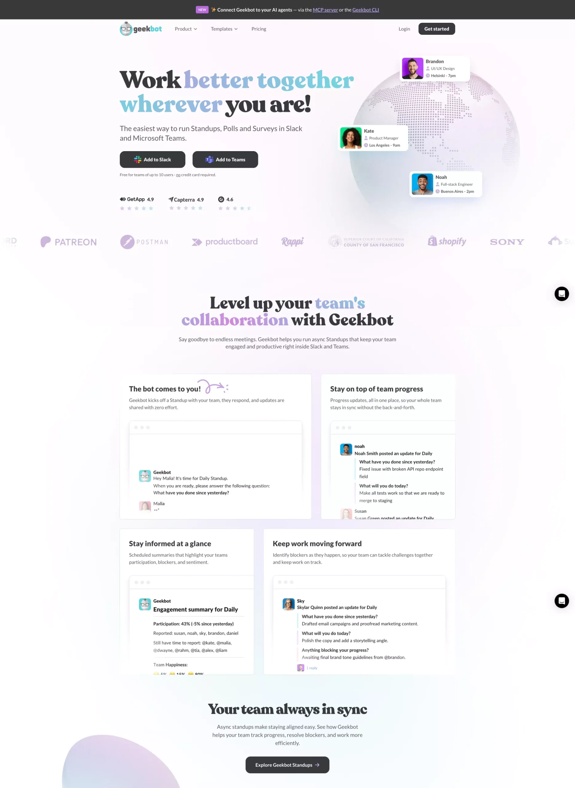 Geekbot meeting automation platform overview