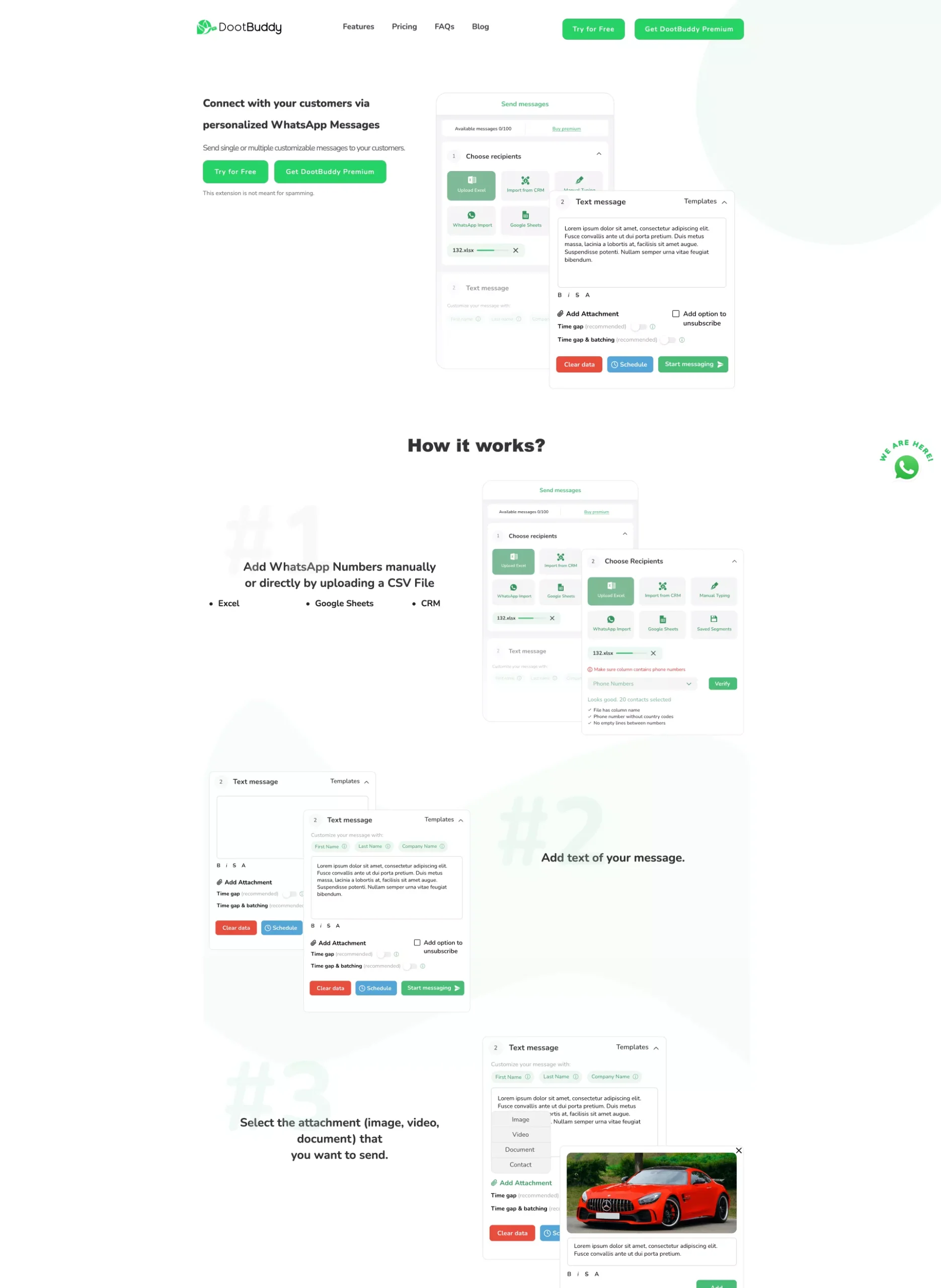 DootBuddy WhatsApp bulk messaging extension overview
