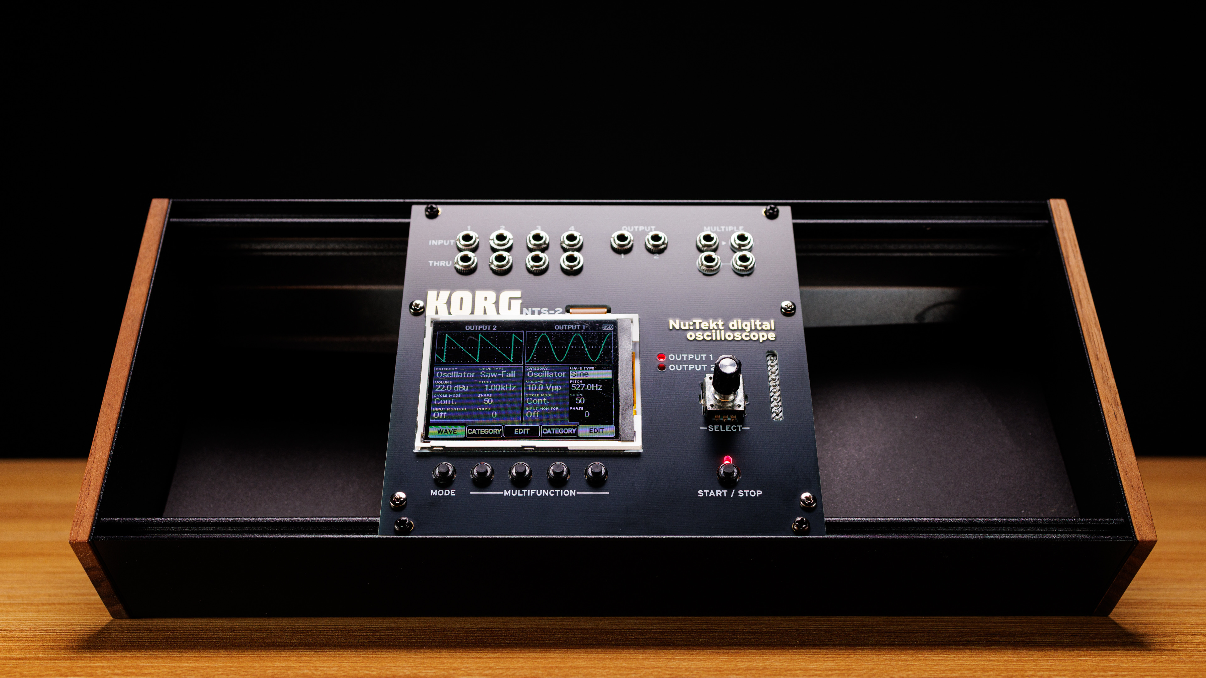 ISOGRID NTS-2.1 Eurorack conversion kit with a Korg NTS-2 mounted in a Eurorack case