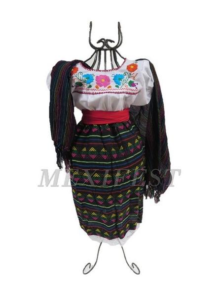 wholesale mexican embroidered dresses Denim Belted Midi Dress S main image 0