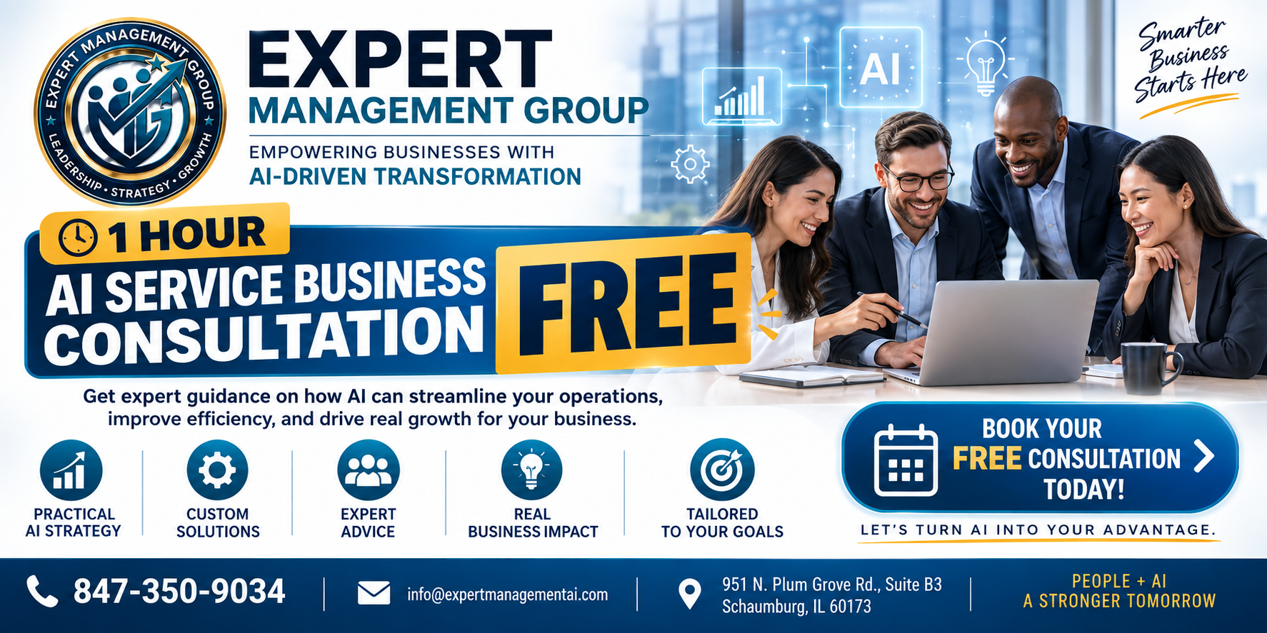 Expert Management Group offer: 1 Hour Free