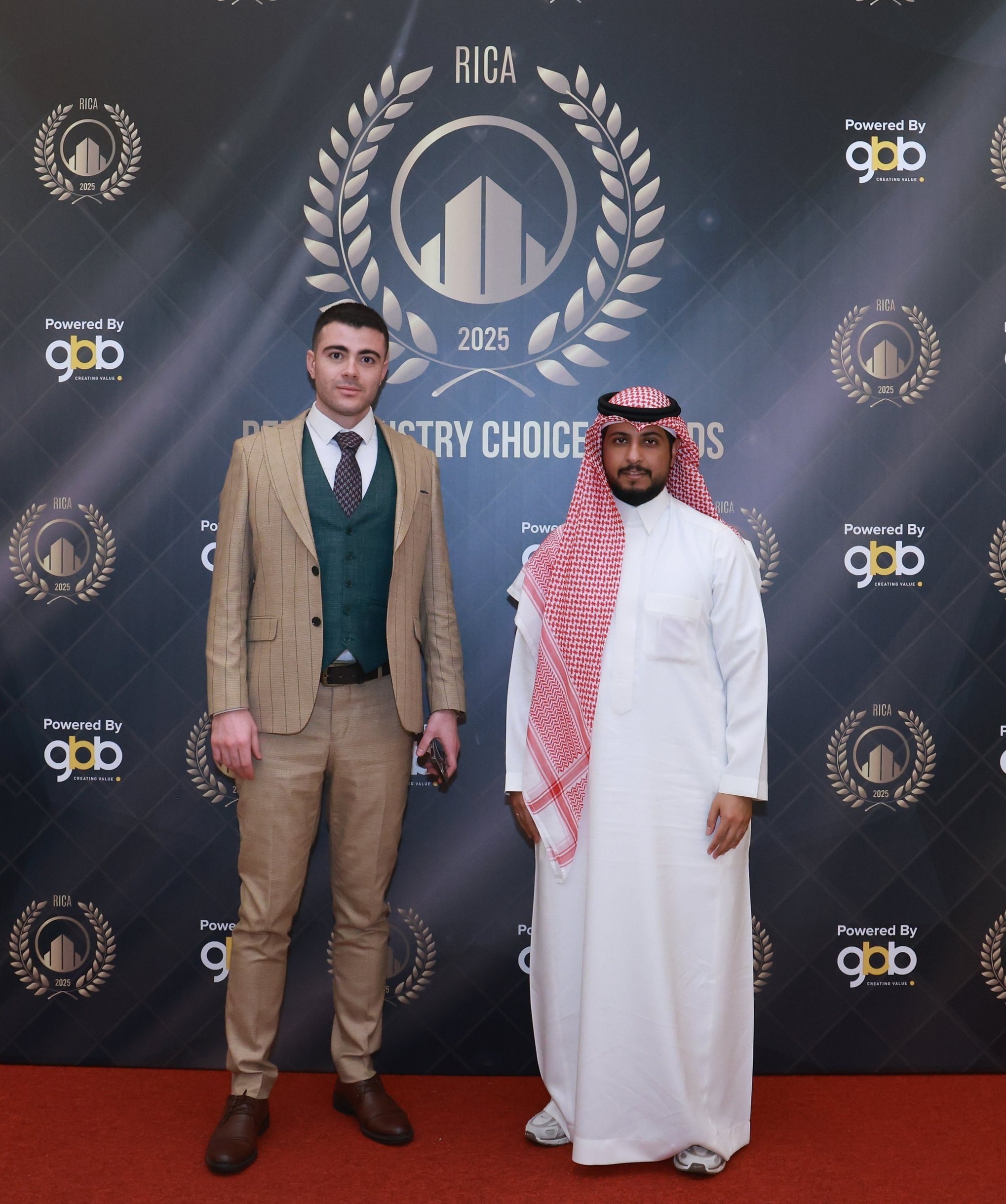 Ugur Injaz, Head of Investment at Najid Hospitality, with his Saudi business partner, Abdulrahman Alhjlah at the Real Estate Development Summit in Jeddah.