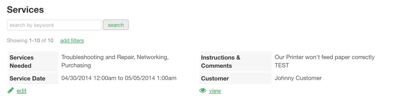 Image of icons shown in an example Live App