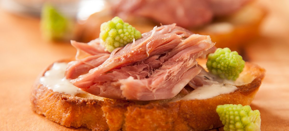 Duck Confit Amuse Bouche Appetizer Recipe Maple Leaf Farms