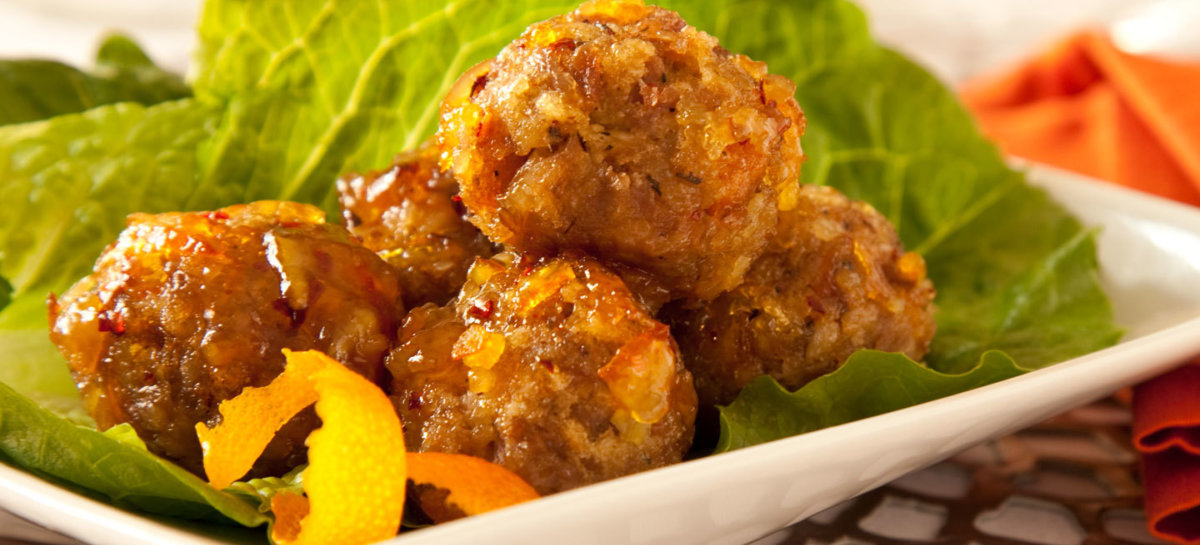 Duck Meatballs in Orange Sauce Maple Leaf Farms