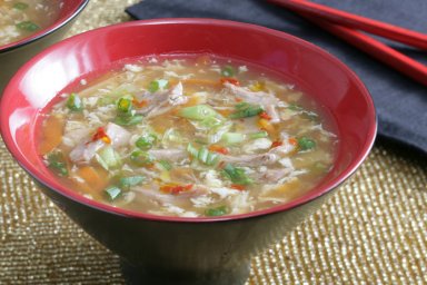 Shredded duck soup