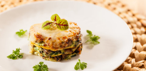 Butternut squash duck lasagna